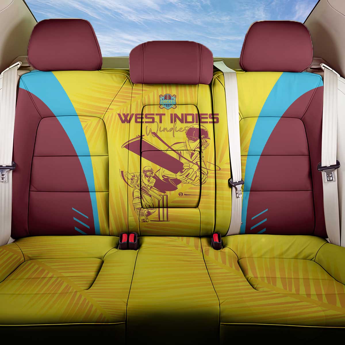 West Indies Cricket Back Car Seat Cover Go Windies Go - Wonder Print Shop