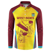 Custom West Indies Cricket Button Sweatshirt Go Windies Go - Wonder Print Shop