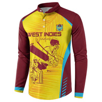 Custom West Indies Cricket Button Sweatshirt Go Windies Go - Wonder Print Shop