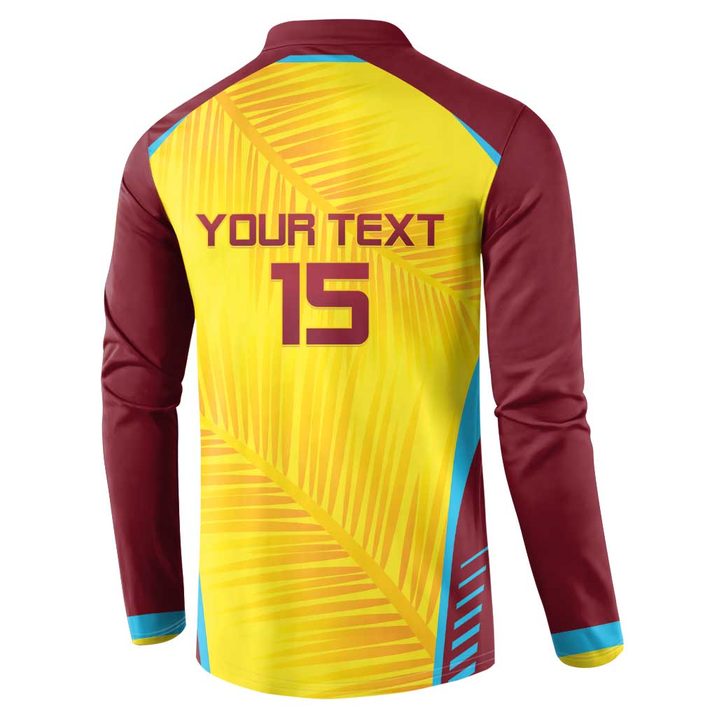 Custom West Indies Cricket Button Sweatshirt Go Windies Go - Wonder Print Shop