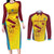 Custom West Indies Cricket Couples Matching Long Sleeve Bodycon Dress and Long Sleeve Button Shirt Go Windies Go - Wonder Print Shop