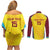 Custom West Indies Cricket Couples Matching Off Shoulder Short Dress and Long Sleeve Button Shirt Go Windies Go - Wonder Print Shop