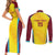 Custom West Indies Cricket Couples Matching Short Sleeve Bodycon Dress and Long Sleeve Button Shirt Go Windies Go - Wonder Print Shop