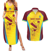 Custom West Indies Cricket Couples Matching Summer Maxi Dress and Hawaiian Shirt Go Windies Go - Wonder Print Shop