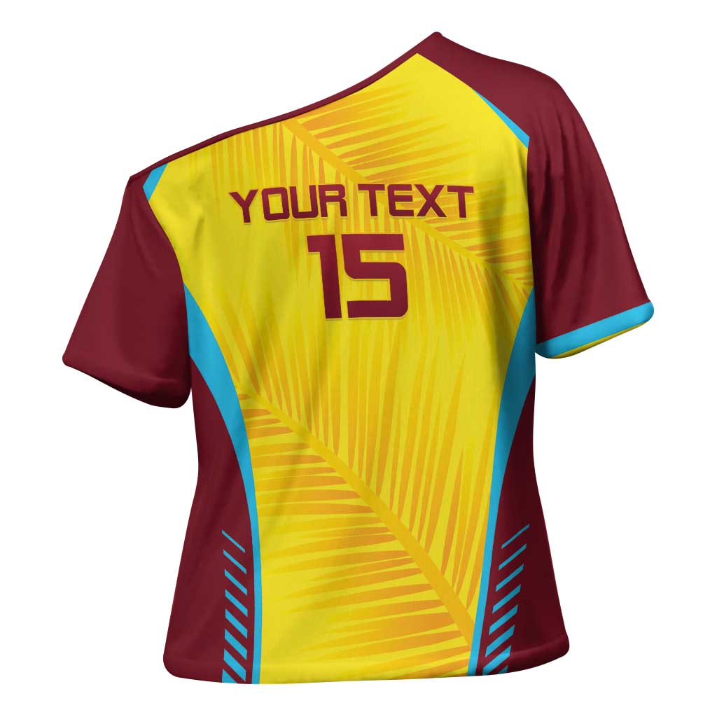 Custom West Indies Cricket Cross Shoulder Shirt Go Windies Go - Wonder Print Shop