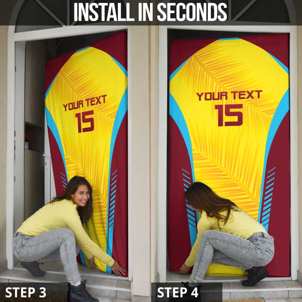 Custom West Indies Cricket Door Cover Go Windies Go - Wonder Print Shop