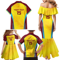 Custom West Indies Cricket Family Matching Mermaid Dress and Hawaiian Shirt Go Windies Go - Wonder Print Shop