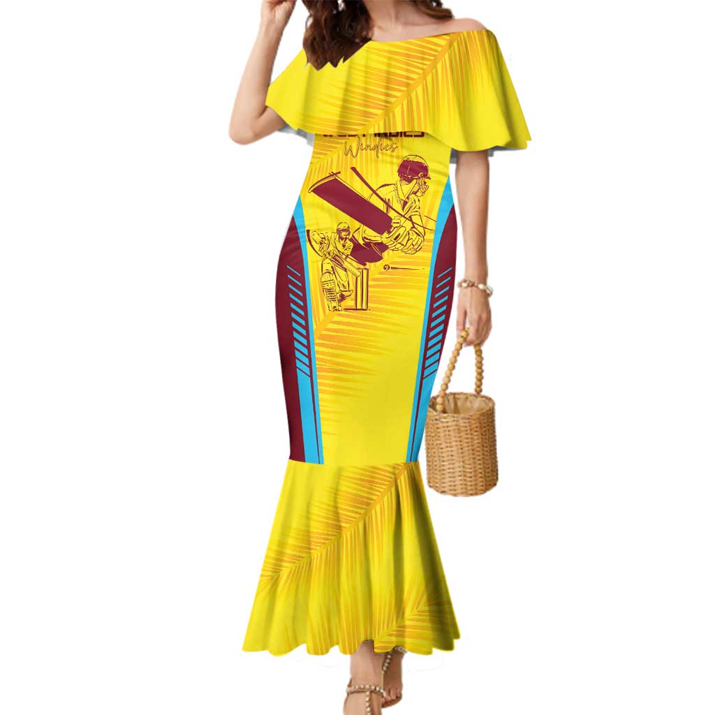 Custom West Indies Cricket Family Matching Mermaid Dress and Hawaiian Shirt Go Windies Go - Wonder Print Shop