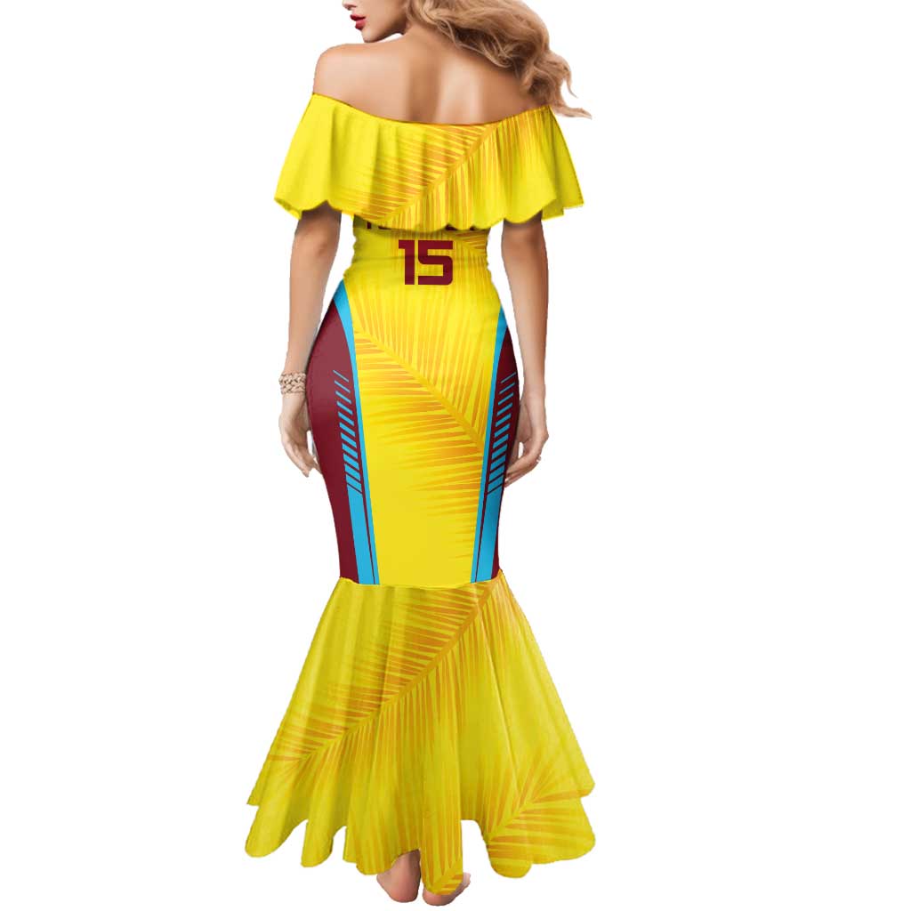 Custom West Indies Cricket Family Matching Mermaid Dress and Hawaiian Shirt Go Windies Go - Wonder Print Shop