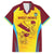 Custom West Indies Cricket Family Matching Off The Shoulder Long Sleeve Dress and Hawaiian Shirt Go Windies Go - Wonder Print Shop
