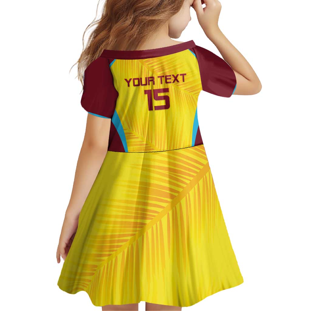 Custom West Indies Cricket Family Matching Off Shoulder Short Dress and Hawaiian Shirt Go Windies Go - Wonder Print Shop