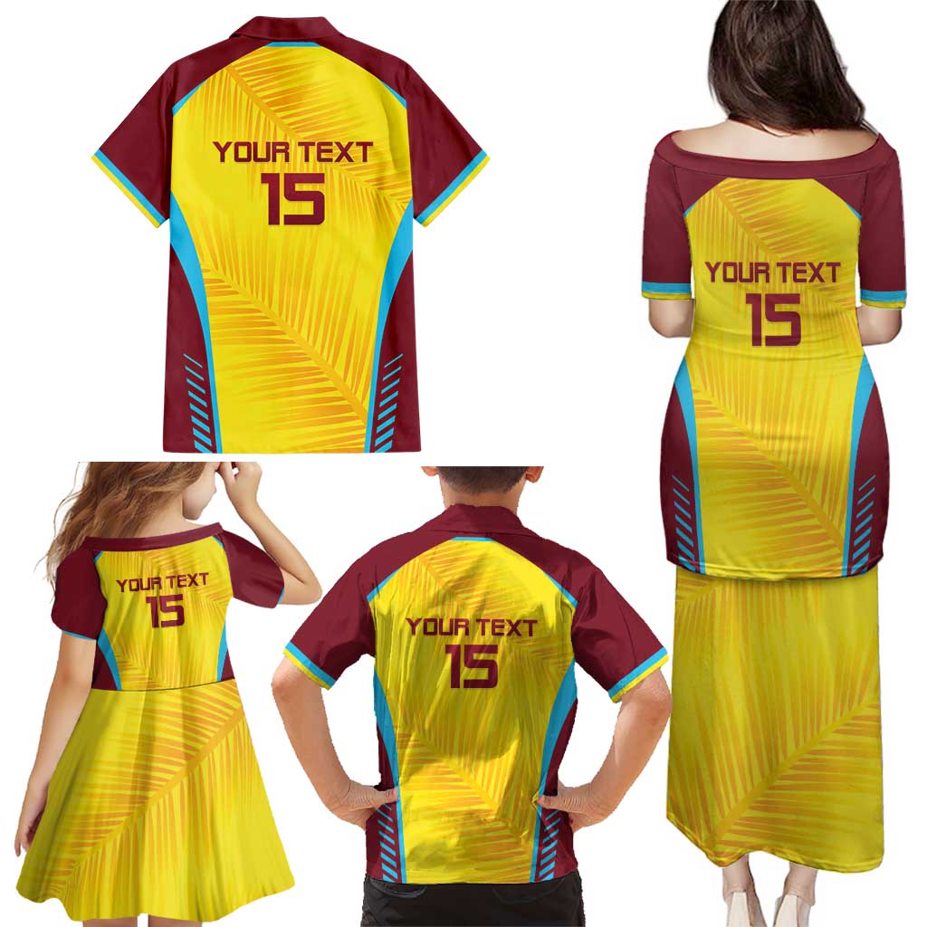 Custom West Indies Cricket Family Matching Puletasi and Hawaiian Shirt Go Windies Go - Wonder Print Shop