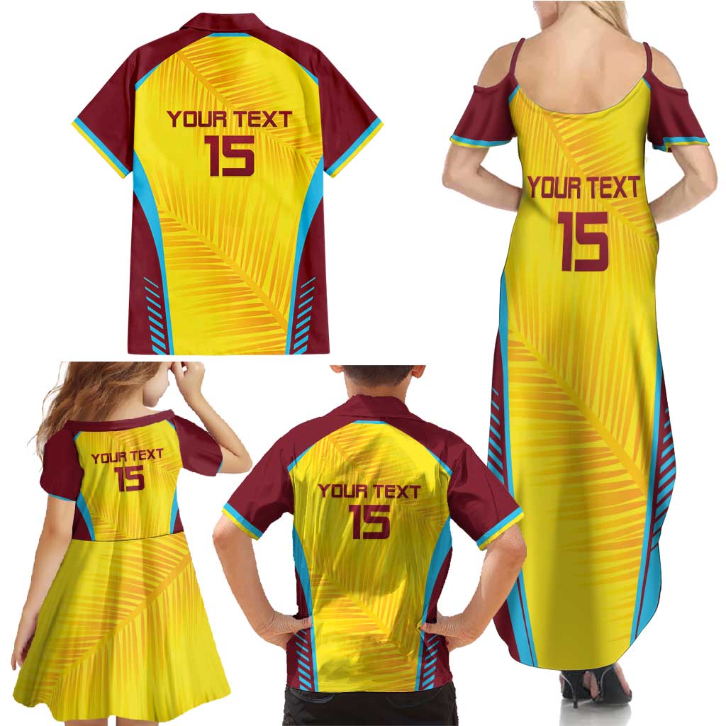 Custom West Indies Cricket Family Matching Summer Maxi Dress and Hawaiian Shirt Go Windies Go - Wonder Print Shop