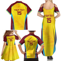 Custom West Indies Cricket Family Matching Summer Maxi Dress and Hawaiian Shirt Go Windies Go - Wonder Print Shop