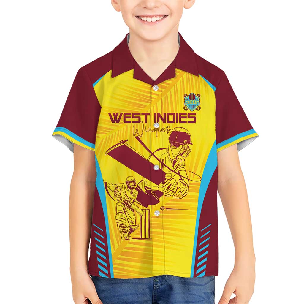 Custom West Indies Cricket Kid Hawaiian Shirt Go Windies Go - Wonder Print Shop