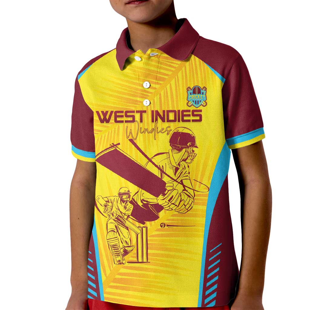 Custom West Indies Cricket Kid Polo Shirt Go Windies Go - Wonder Print Shop