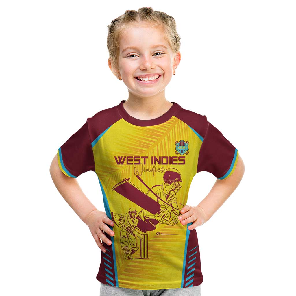 Custom West Indies Cricket Kid T Shirt Go Windies Go - Wonder Print Shop