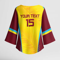 Custom West Indies Cricket Kimono Sleeve Blouse Go Windies Go - Wonder Print Shop