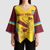 Custom West Indies Cricket Kimono Sleeve Blouse Go Windies Go - Wonder Print Shop