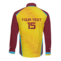 Custom West Indies Cricket Long Sleeve Button Shirt Go Windies Go - Wonder Print Shop