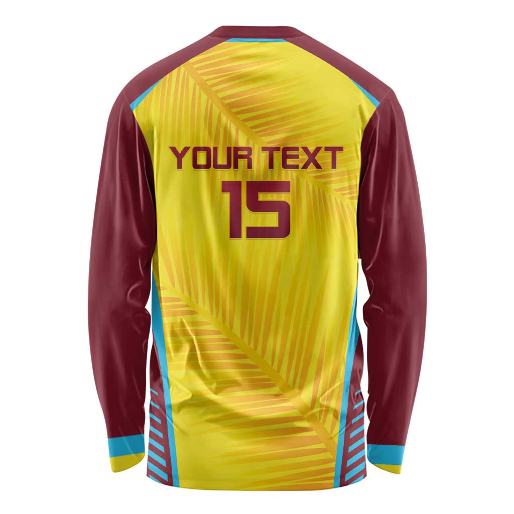 Custom West Indies Cricket Long Sleeve Shirt Go Windies Go - Wonder Print Shop