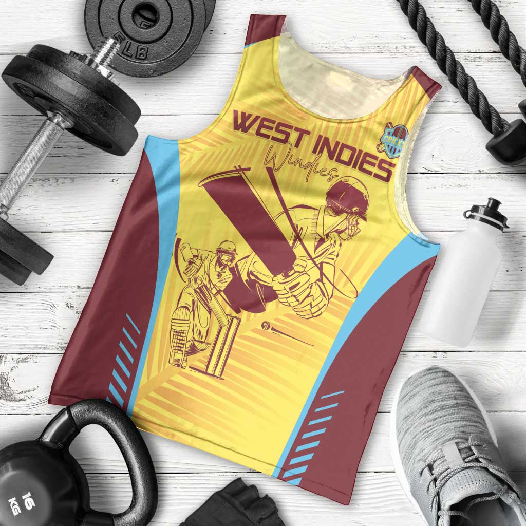 Custom West Indies Cricket Men Tank Top Go Windies Go - Wonder Print Shop