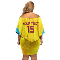 Custom West Indies Cricket Off Shoulder Short Dress Go Windies Go - Wonder Print Shop