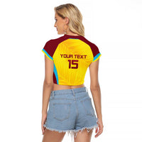 Custom West Indies Cricket Raglan Cropped T Shirt Go Windies Go - Wonder Print Shop