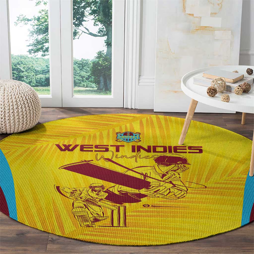 West Indies Cricket Round Carpet Go Windies Go - Wonder Print Shop