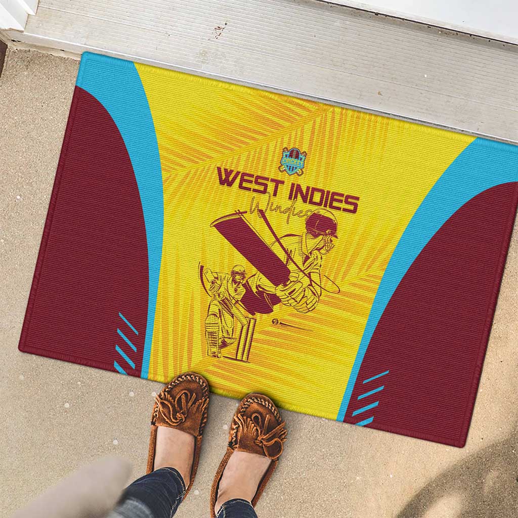 West Indies Cricket Rubber Doormat Go Windies Go - Wonder Print Shop