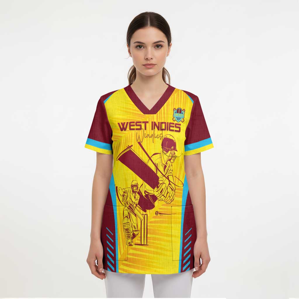 Custom West Indies Cricket Scrub Top Go Windies Go - Wonder Print Shop