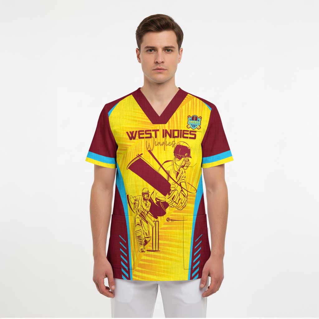 Custom West Indies Cricket Scrub Top Go Windies Go - Wonder Print Shop