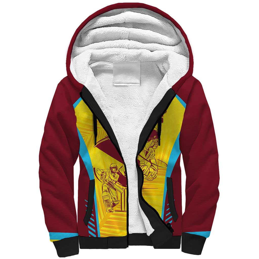 Custom West Indies Cricket Sherpa Hoodie Go Windies Go - Wonder Print Shop