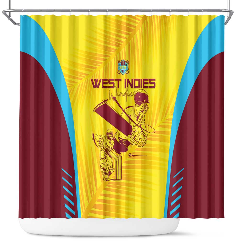 West Indies Cricket Shower Curtain Go Windies Go - Wonder Print Shop