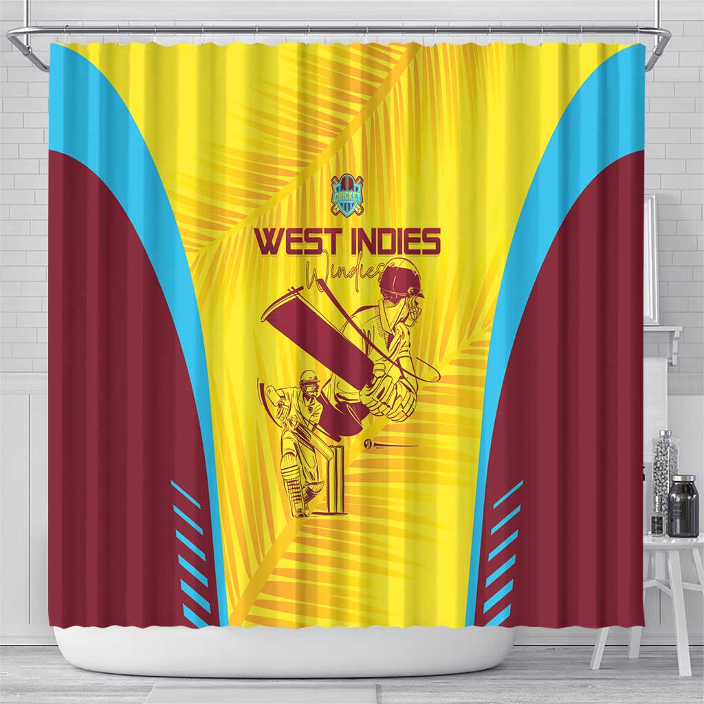 West Indies Cricket Shower Curtain Go Windies Go - Wonder Print Shop