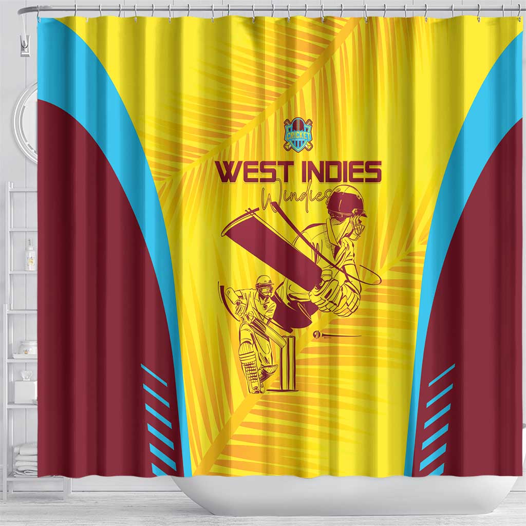 West Indies Cricket Shower Curtain Go Windies Go - Wonder Print Shop
