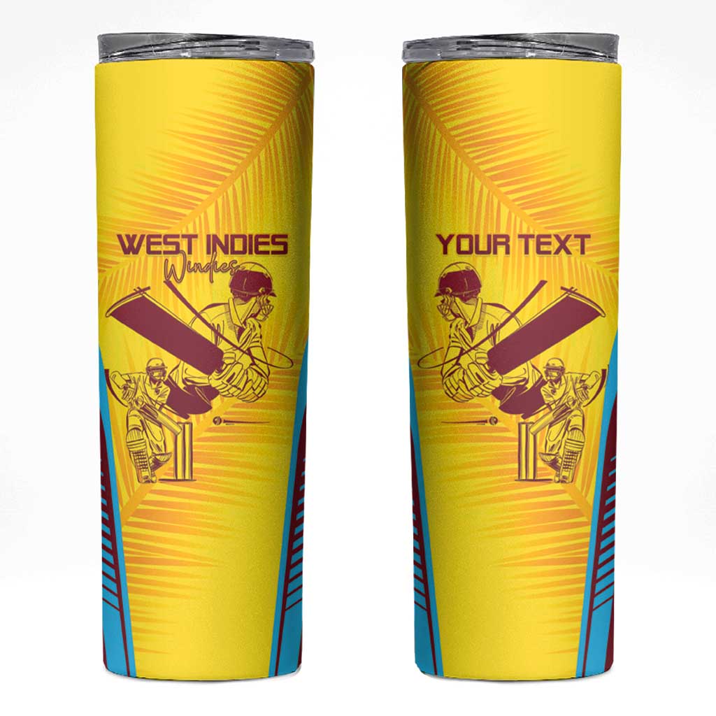 Custom West Indies Cricket Skinny Tumbler Go Windies Go - Wonder Print Shop