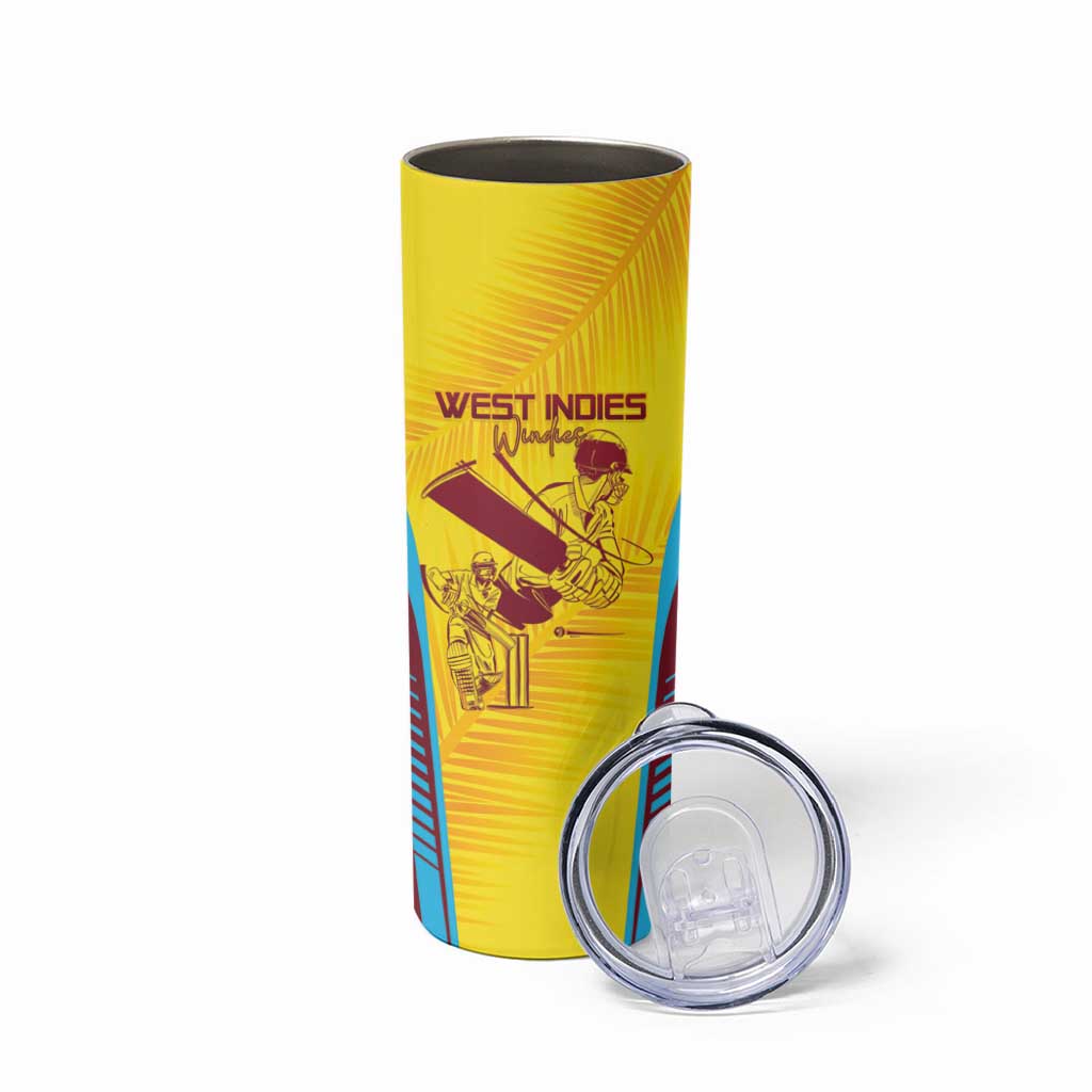 Custom West Indies Cricket Skinny Tumbler Go Windies Go - Wonder Print Shop