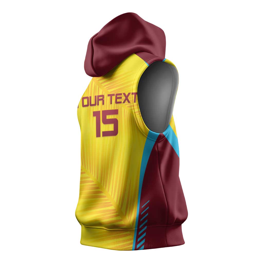 Custom West Indies Cricket Sleeveless Hoodie Go Windies Go - Wonder Print Shop