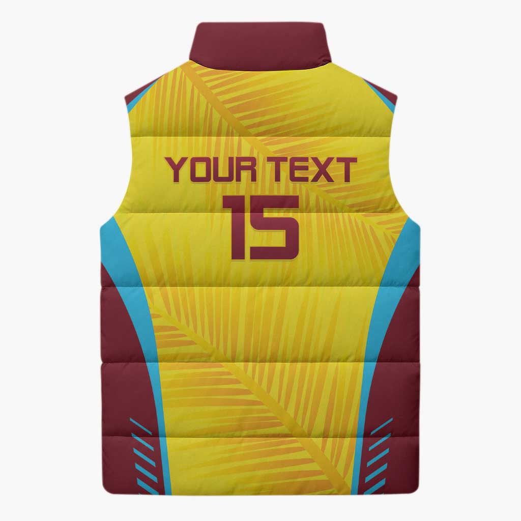 Custom West Indies Cricket Sleeveless Puffer Jacket Go Windies Go - Wonder Print Shop
