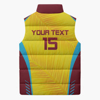 Custom West Indies Cricket Sleeveless Puffer Jacket Go Windies Go - Wonder Print Shop