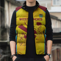 Custom West Indies Cricket Sleeveless Puffer Jacket Go Windies Go - Wonder Print Shop