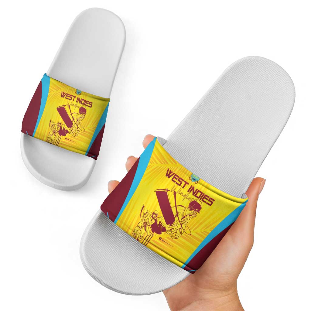 West Indies Cricket Slide Sandals Go Windies Go - Wonder Print Shop