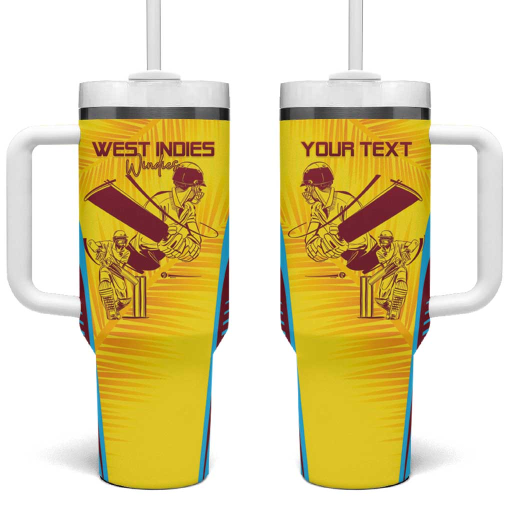 Custom West Indies Cricket Tumbler With Handle Go Windies Go - Wonder Print Shop