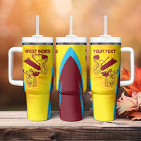 Custom West Indies Cricket Tumbler With Handle Go Windies Go - Wonder Print Shop