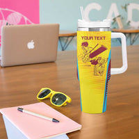 Custom West Indies Cricket Tumbler With Handle Go Windies Go - Wonder Print Shop