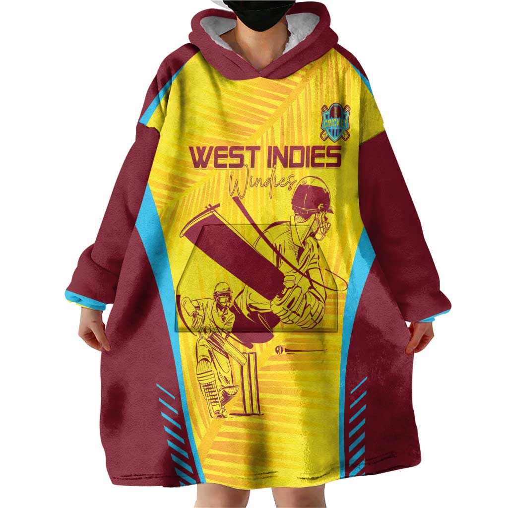 Custom West Indies Cricket Wearable Blanket Hoodie Go Windies Go - Wonder Print Shop