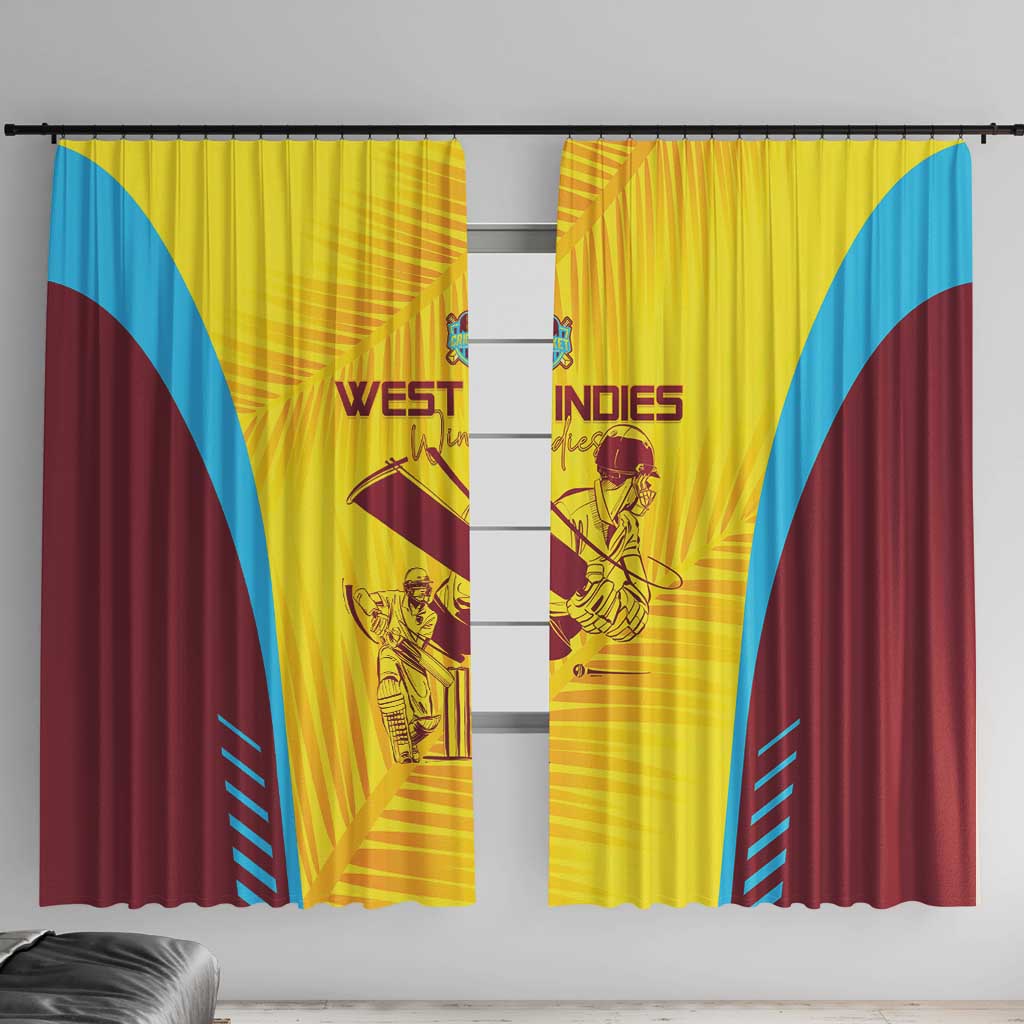 West Indies Cricket Window Curtain Go Windies Go - Wonder Print Shop