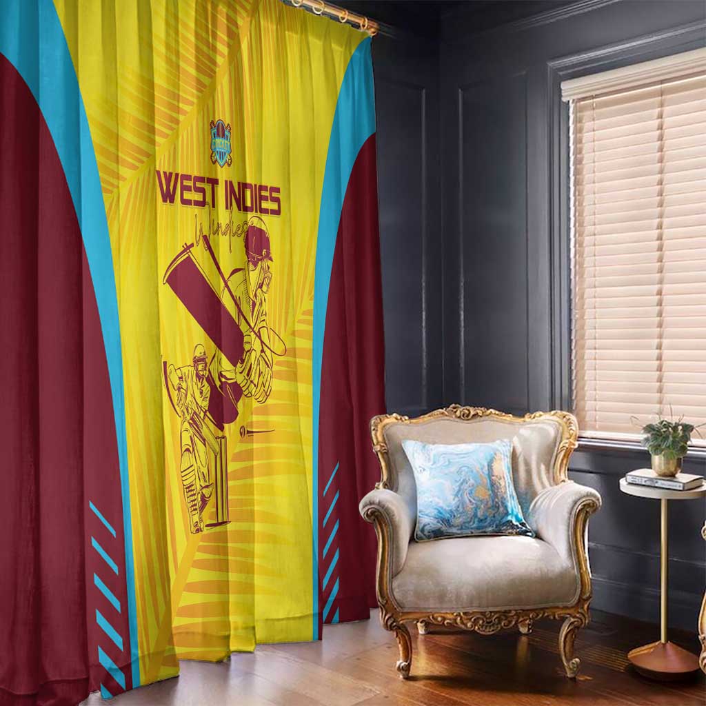 West Indies Cricket Window Curtain Go Windies Go - Wonder Print Shop