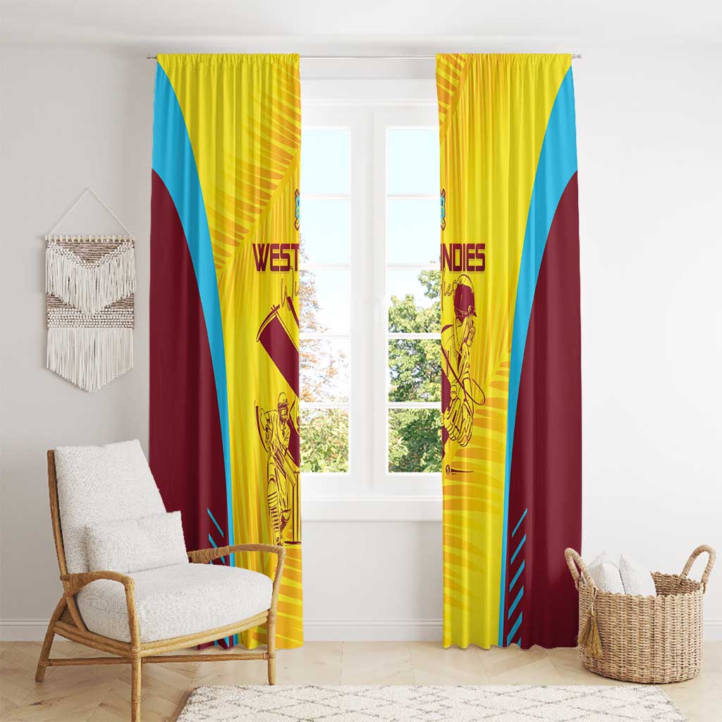 West Indies Cricket Window Curtain Go Windies Go - Wonder Print Shop